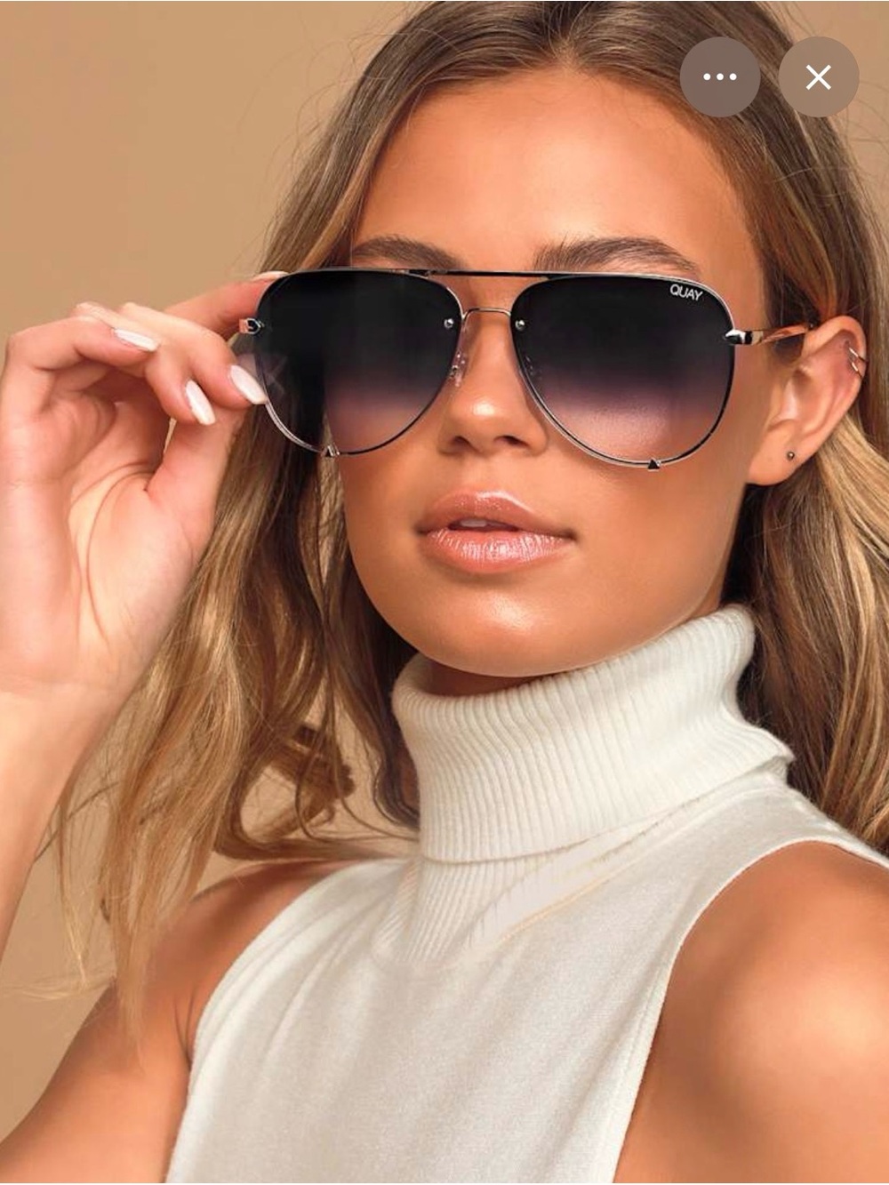 QUAY High Key Rimless Sunglasses 126